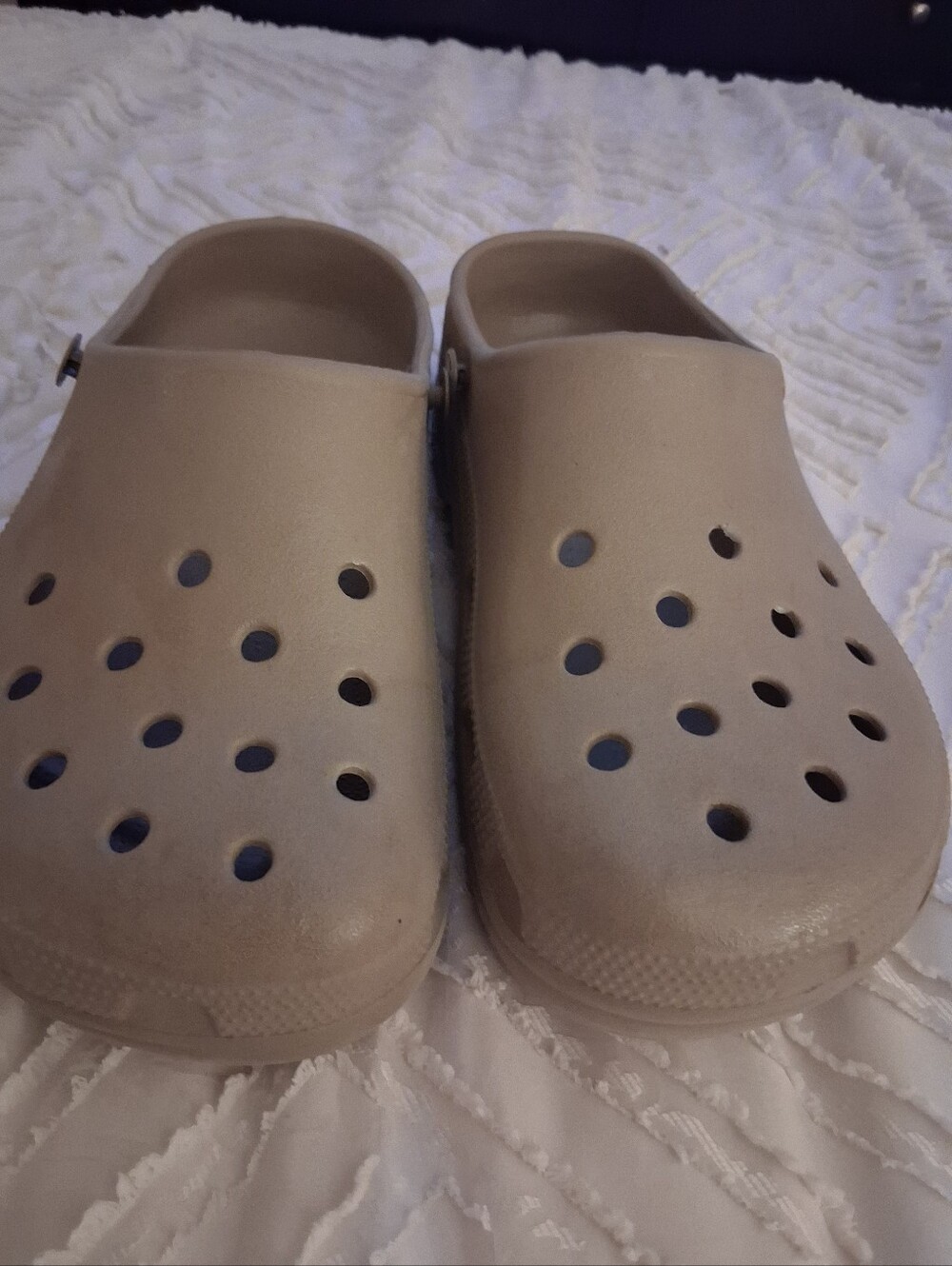 Crocs Neutral Unisex  Tan Slip-On Clog - Comfortable Everyday Shoe M 8 W 10